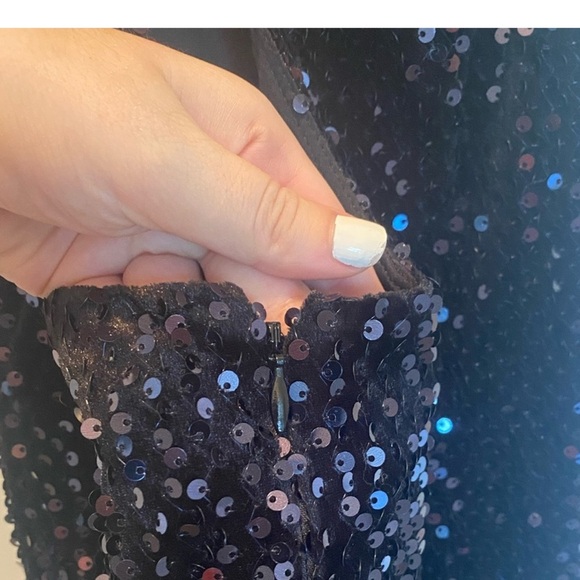 Express black Sequin night mini dress size XS - Picture 5 of 7